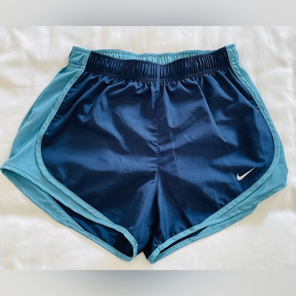 Nike Women’s Navy/Teal DriFit Running Shorts, Size - Small